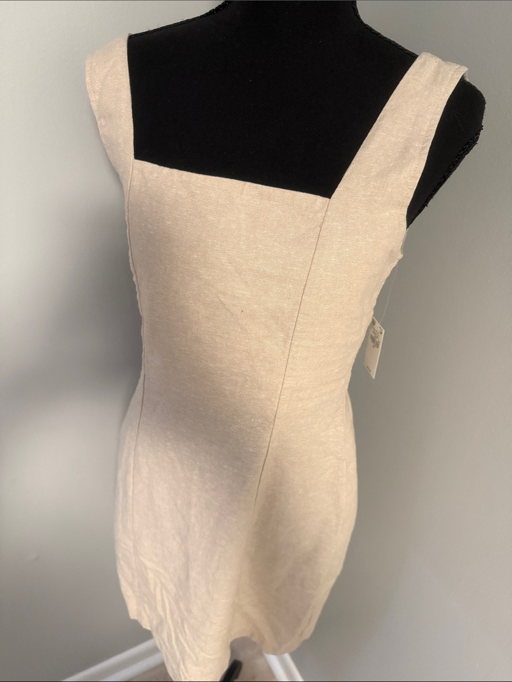 Old Navy Cream Square-Neck Sleeveless Mini Dress - Picture 2 of 3